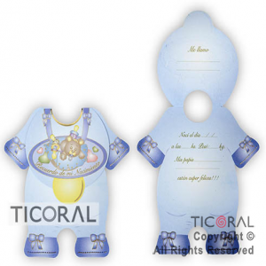 ESTAMPA ENTERITO NACIMIENTO CELESTE C/STAMPING x 10